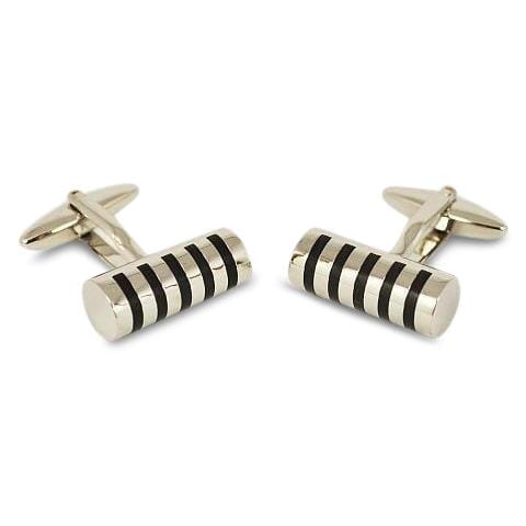 Smokey Grey Stripes Cufflinks Classic & Modern Cufflinks Clinks Australia 