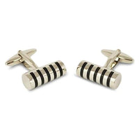 Smokey Grey Stripes Cufflinks Classic & Modern Cufflinks Clinks Australia