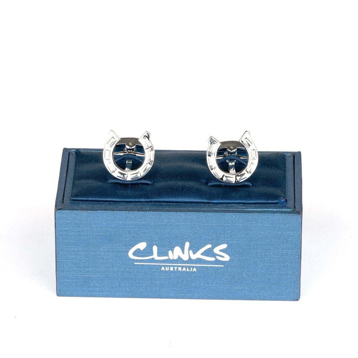 Silver Horseshoe Cufflinks Novelty Cufflinks Clinks Australia 