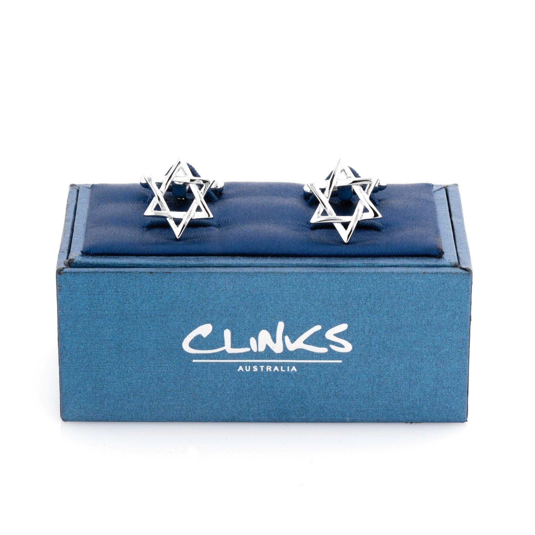 Silver Star of David Cufflinks Novelty Cufflinks Clinks Australia 