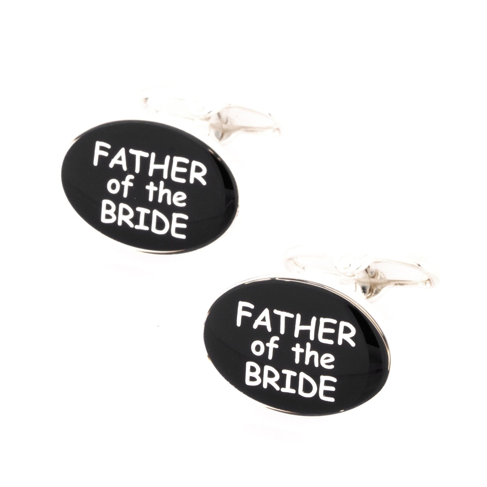Father of the Bride Black Silver Wedding Cufflinks Wedding Cufflinks Clinks Australia 