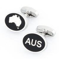 Australian Map and AUS Cufflinks Novelty Cufflinks Clinks Australia Australian Map and AUS Cufflinks