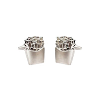 Chrome Fries or Chips Cufflinks Novelty Cufflinks Clinks Australia