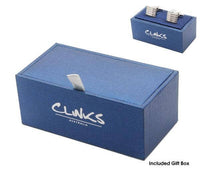 Silver Aqua and Blue Knot Cufflinks Classic & Modern Cufflinks Clinks Australia