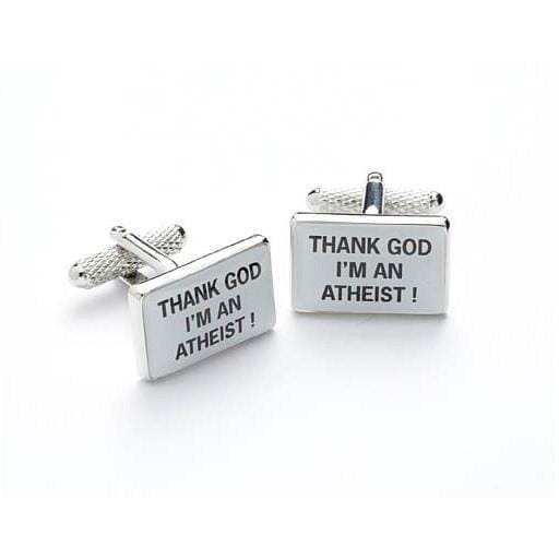 Thank God I'm an Atheist Cufflinks Novelty Cufflinks Clinks Australia Thank God I'm an Atheist Cufflinks 