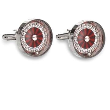 Roulette Wheel & Ball Cufflinks Novelty Cufflinks Clinks Australia 