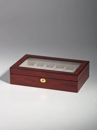 Cherry Wooden Watch Box for 12 Watches Watch Boxes Clinks