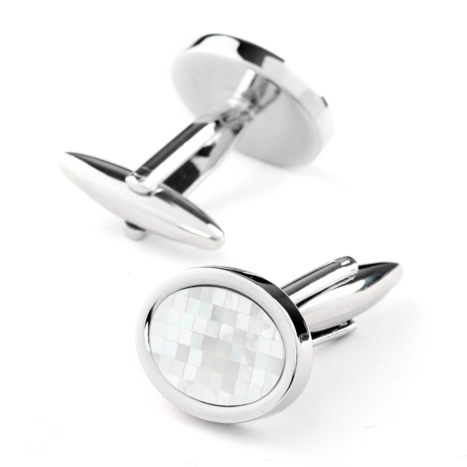 Crystal Mother of Pearl Mosaic Cufflinks Classic & Modern Cufflinks Clinks Australia Default 