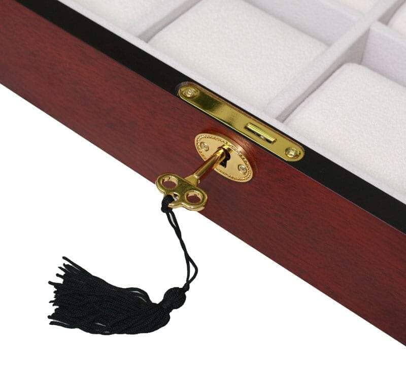Cherry Wooden Watch Box for 8 Watches Watch Boxes Clinks 