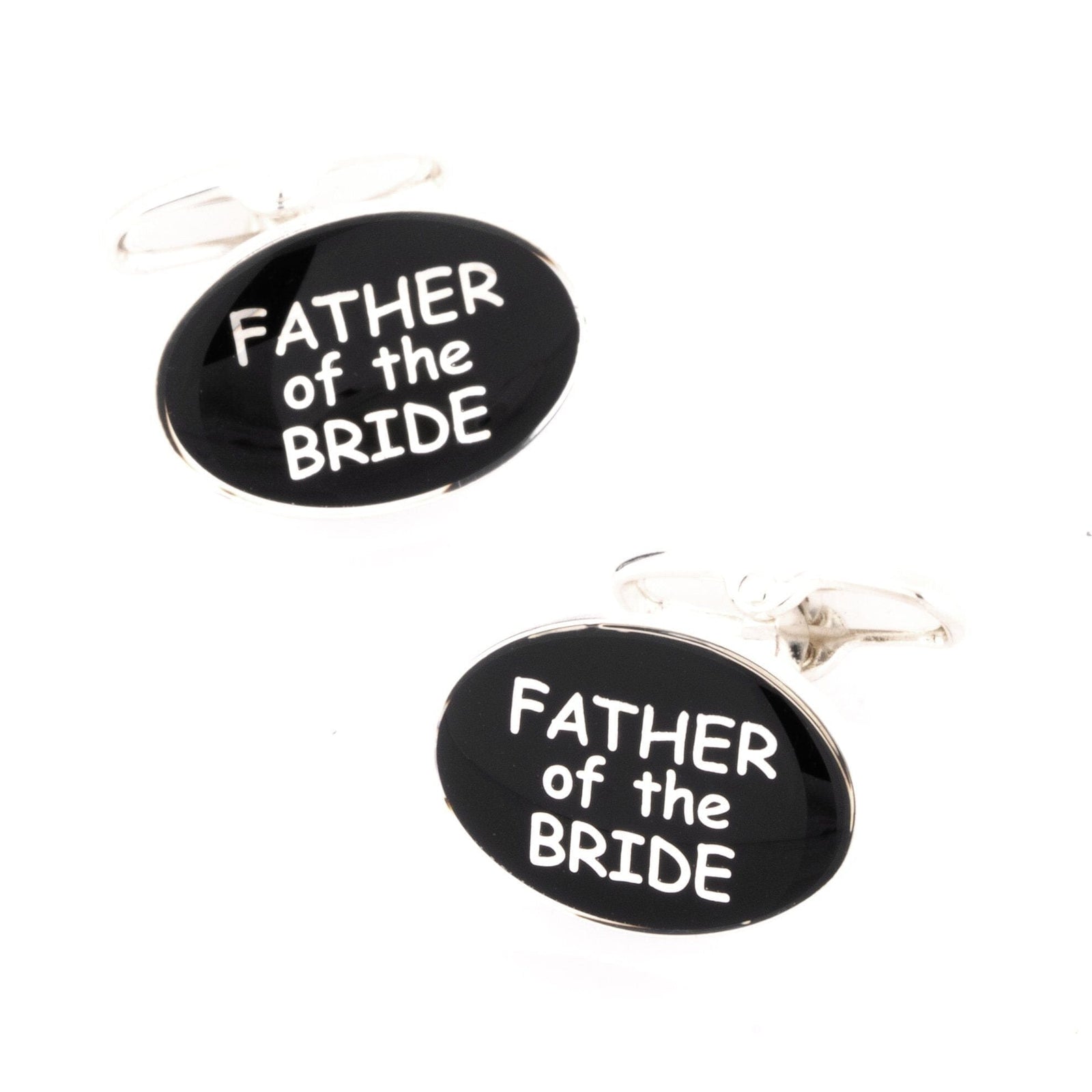 Father of the Bride Black Silver Wedding Cufflinks Wedding Cufflinks Clinks Australia Father of the Bride Black and Silver Cufflinks 