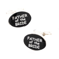 Father of the Bride Black Silver Wedding Cufflinks Wedding Cufflinks Clinks Australia Father of the Bride Black and Silver Cufflinks