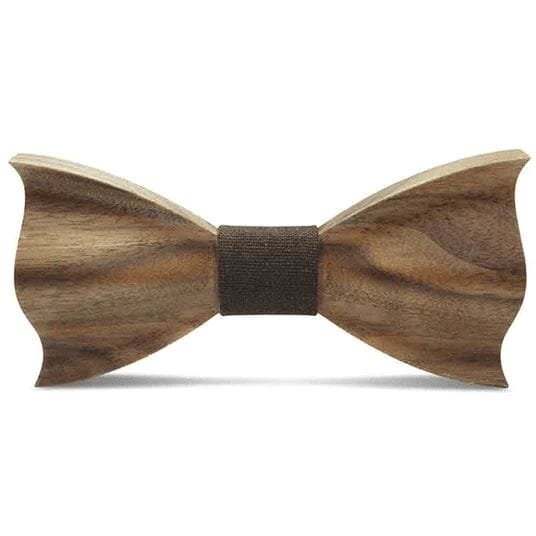 Dark Wood Brown Fabric Adult Bow Tie Bow Ties Clinks 