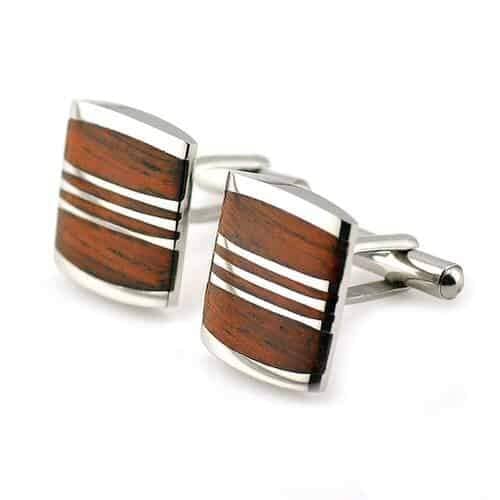 Steel Lines Wood and Stainless Steel Cufflinks Classic & Modern Cufflinks Clinks Australia 
