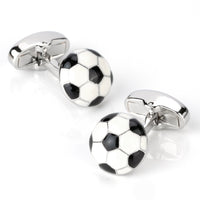 Black & White Soccer Ball Cufflinks Novelty Cufflinks Clinks Australia Black & White Soccer Ball Cufflinks