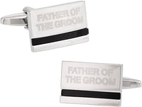 Father of the Groom Laser Etched Onyx Silver Wedding Cufflinks Wedding Cufflinks Clinks Australia Father of the Groom Laser Etched Onyx Silver Cufflinks