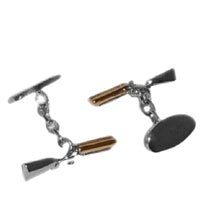 Double Barrel Shotgun (chain) Cufflinks Classic & Modern Cufflinks Clinks Australia