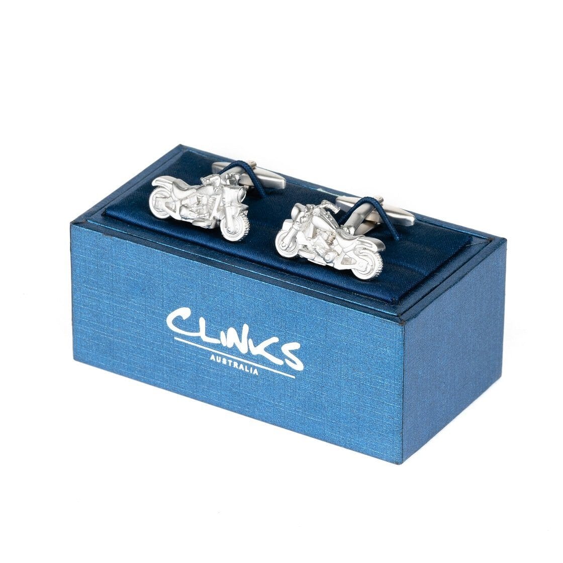Silver "Harley" Motorbike Cufflinks Novelty Cufflinks Clinks Australia 