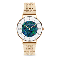 Romano Ridge Red Swiss Rose Gold Opal Watch 36MM with Rose Gold Jubilee Strap Watches Clinks