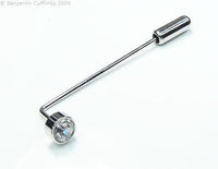 Crystal Solitaire Stick Pin Tie Bars Clinks