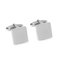 Shiny Silver Square Engravable Cufflinks Classic & Modern Cufflinks Clinks Australia Shiny Silver Square Engravable Cufflinks