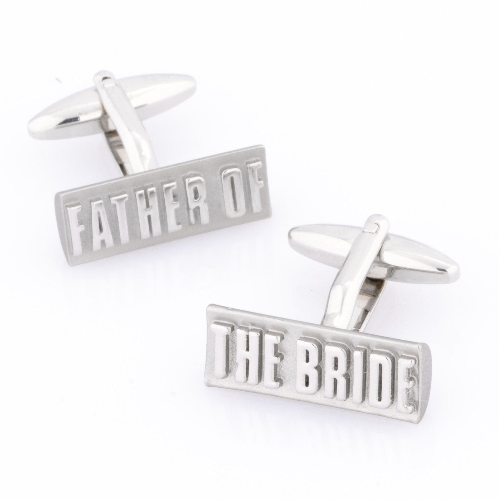 Father of the Bride Raised Lettering Wedding Cufflinks Wedding Cufflinks Clinks Australia Father of the Bride Raised Lettering Cufflinks 