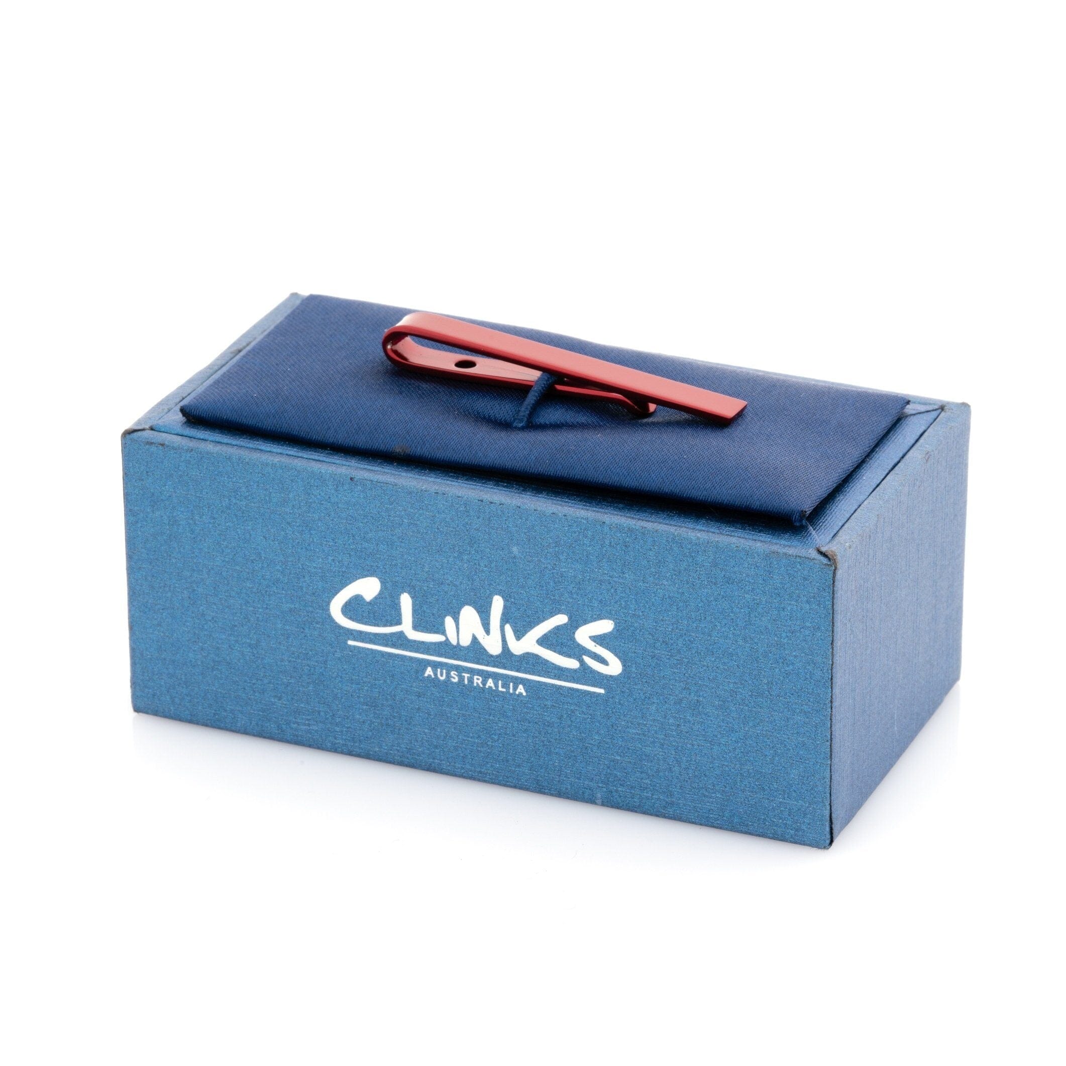 Red Metallic Small Tie Bar Tie Bars Clinks 