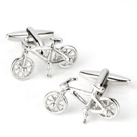 Silver Racing Bike Bicycle Cufflinks Novelty Cufflinks Clinks Australia