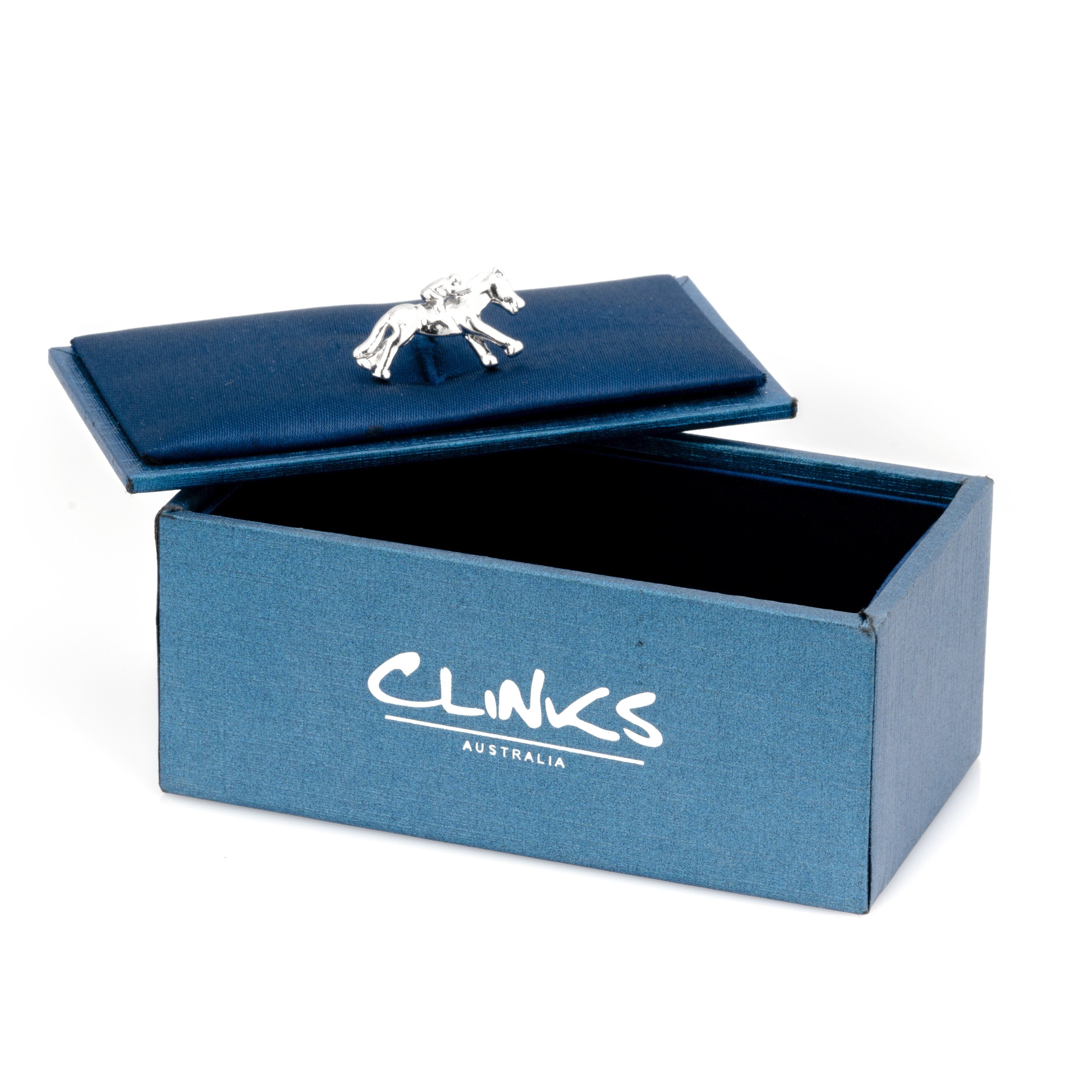 Melbourne Cup Horse Racing Silver Lapel Pin Lapel Pin Clinks 