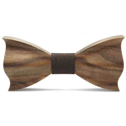 Dark Wood Brown Fabric Adult Bow Tie Bow Ties Clinks Dark Wood Brown Fabric Adult Bow Tie 