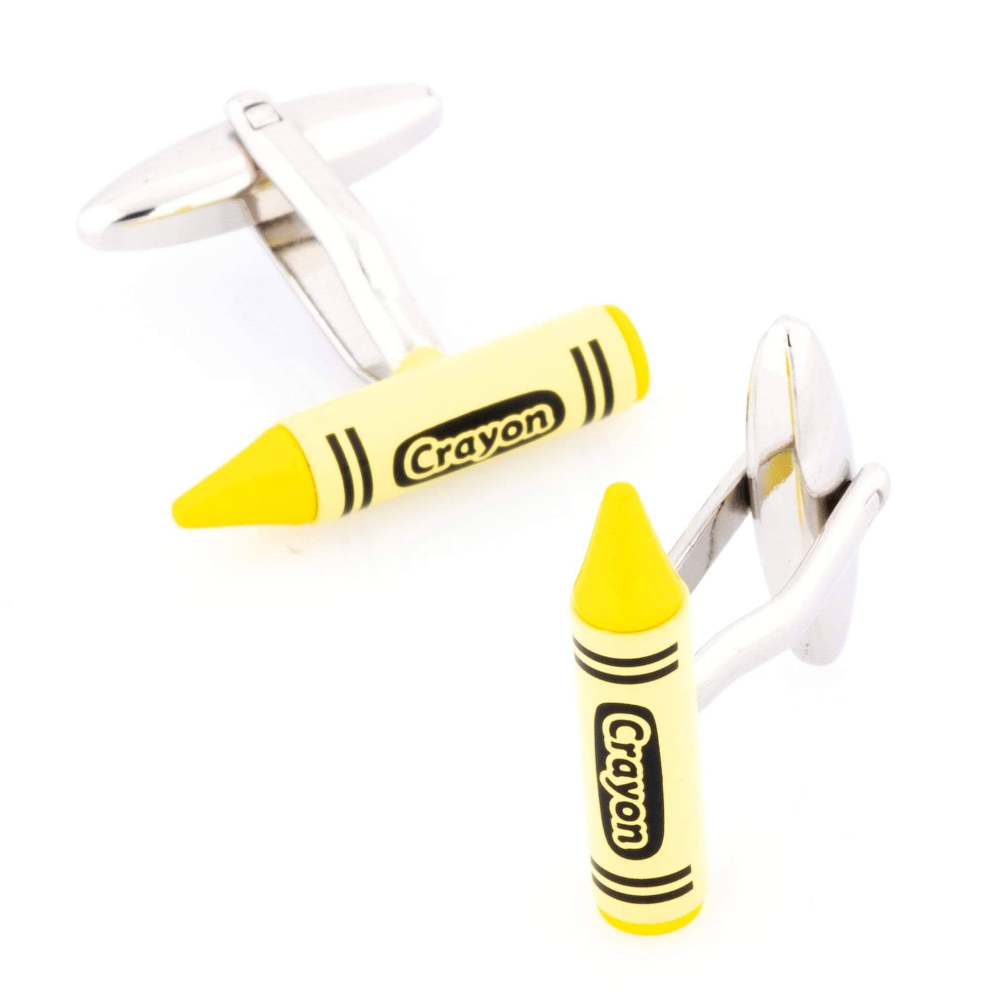 Yellow Crayon Cufflinks Novelty Cufflinks Clinks Australia Yellow Crayon Cufflinks 