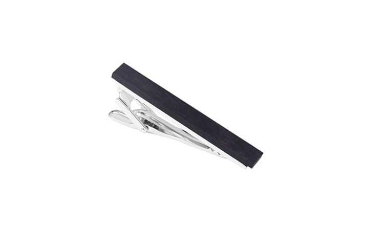 Black Wood Small Tie Clip Tie Clips Clinks Australia Dark Wood Small Tie Clip 