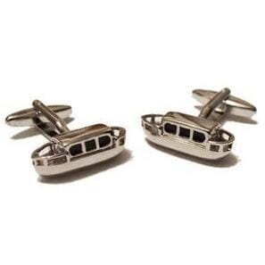Canal Barge or Narrowboat Cufflinks Novelty Cufflinks Clinks Australia Canal Barge or Narrowboat Cufflinks 