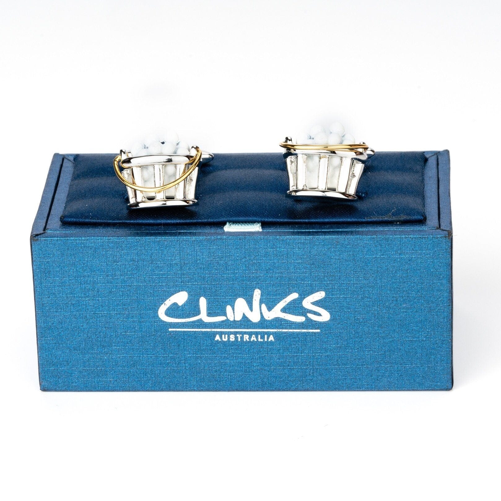 Bucket of Golf Balls Novelty Cufflinks Clinks Australia 