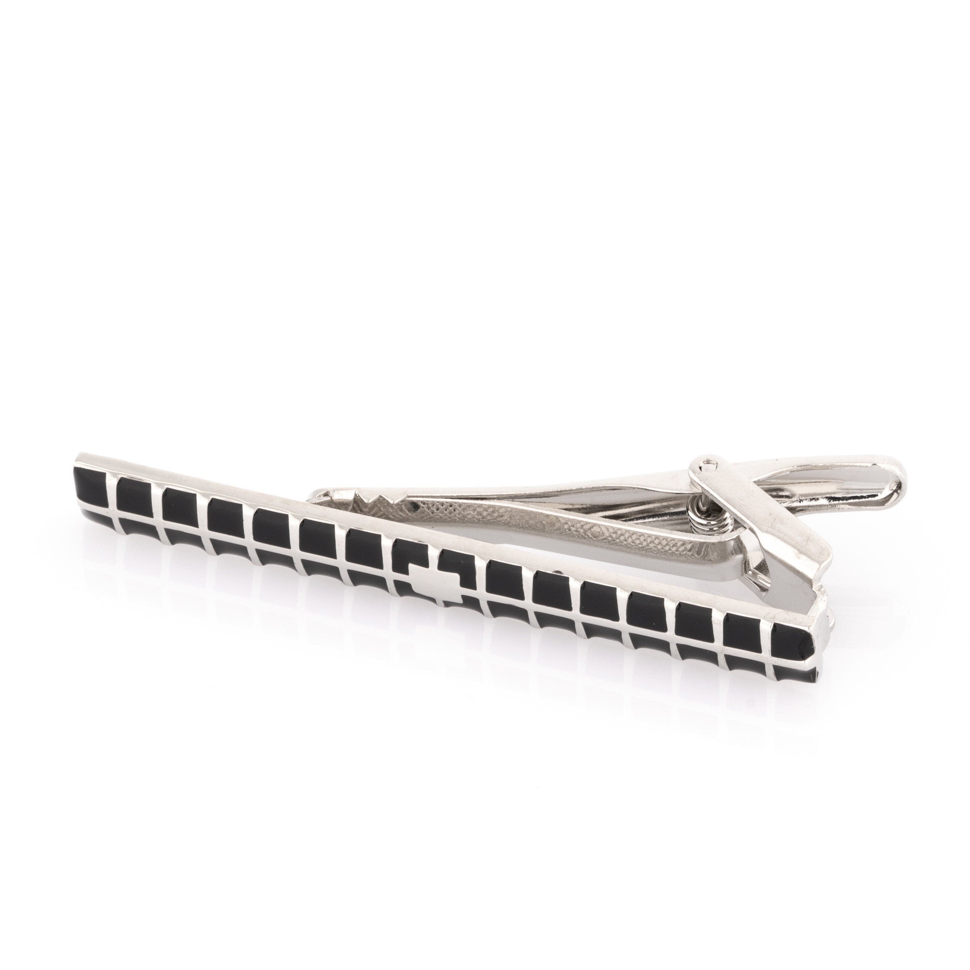 Black Multi Squares Tie Clip Tie Clips Clinks Australia Black Multi Squares Tie Clip 