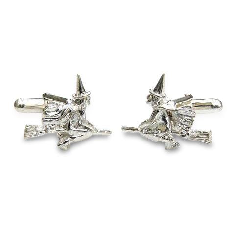 Solid Silver Witches Cufflinks Novelty Cufflinks Clinks Australia 