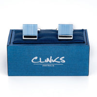 Blue Ice Cateye Cufflinks Classic & Modern Cufflinks Clinks Australia