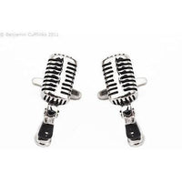 Retro Studio Microphone Cufflinks Novelty Cufflinks Clinks Australia Retro Studio Microphone Cufflinks