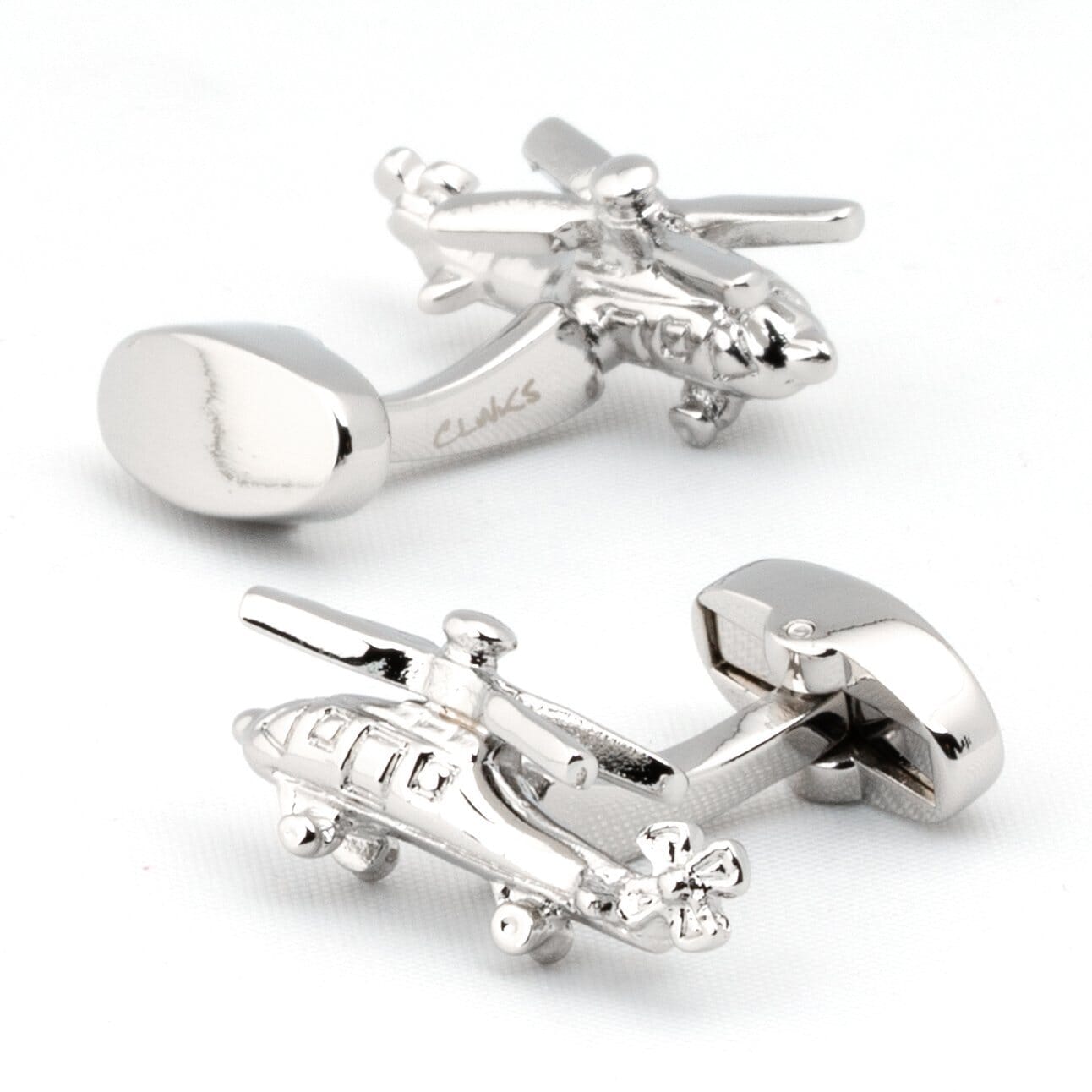 Silver Helicopter Cufflinks Novelty Cufflinks Clinks Australia 