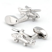 Silver Helicopter Cufflinks Novelty Cufflinks Clinks Australia