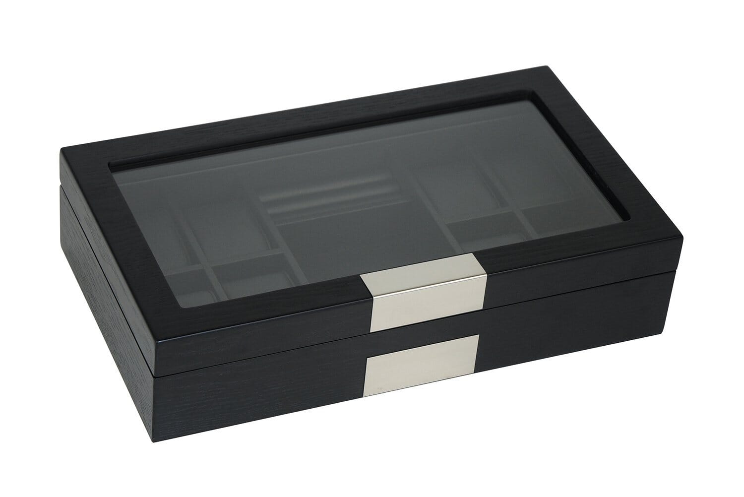 Black Wooden Watch Box for 8 Watches+ Organiser Watch Boxes Clinks 