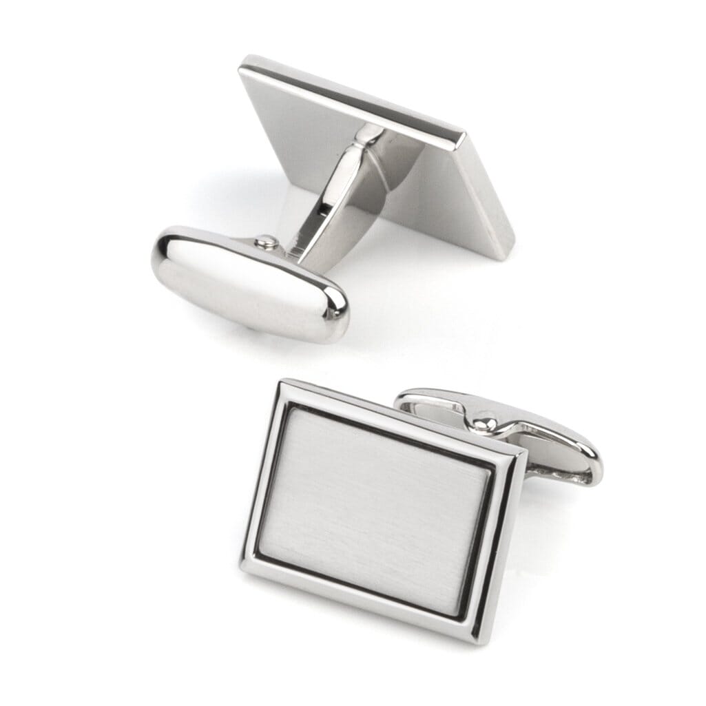 Plain Engravable Rectangle Cufflinks Classic & Modern Cufflinks Clinks Australia 
