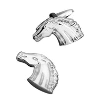 Shiny Silver Horse Head Cufflinks Novelty Cufflinks Clinks Australia