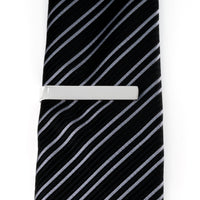 Shiny Silver Tie Bar Tie Clips Clinks