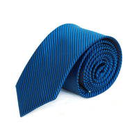 Electric Blue and Black Stripe MF Tie Ties Cuffed.com.au