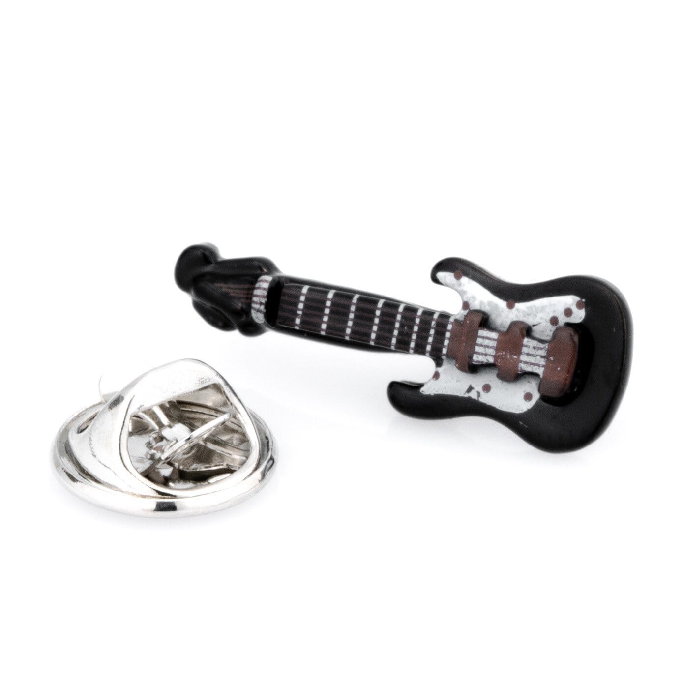 Black Electric Guitar Lapel Pin Lapel Pin Clinks Default 