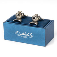 Scuba Diving Helmet Antique Silver Cufflinks Novelty Cufflinks Clinks Australia