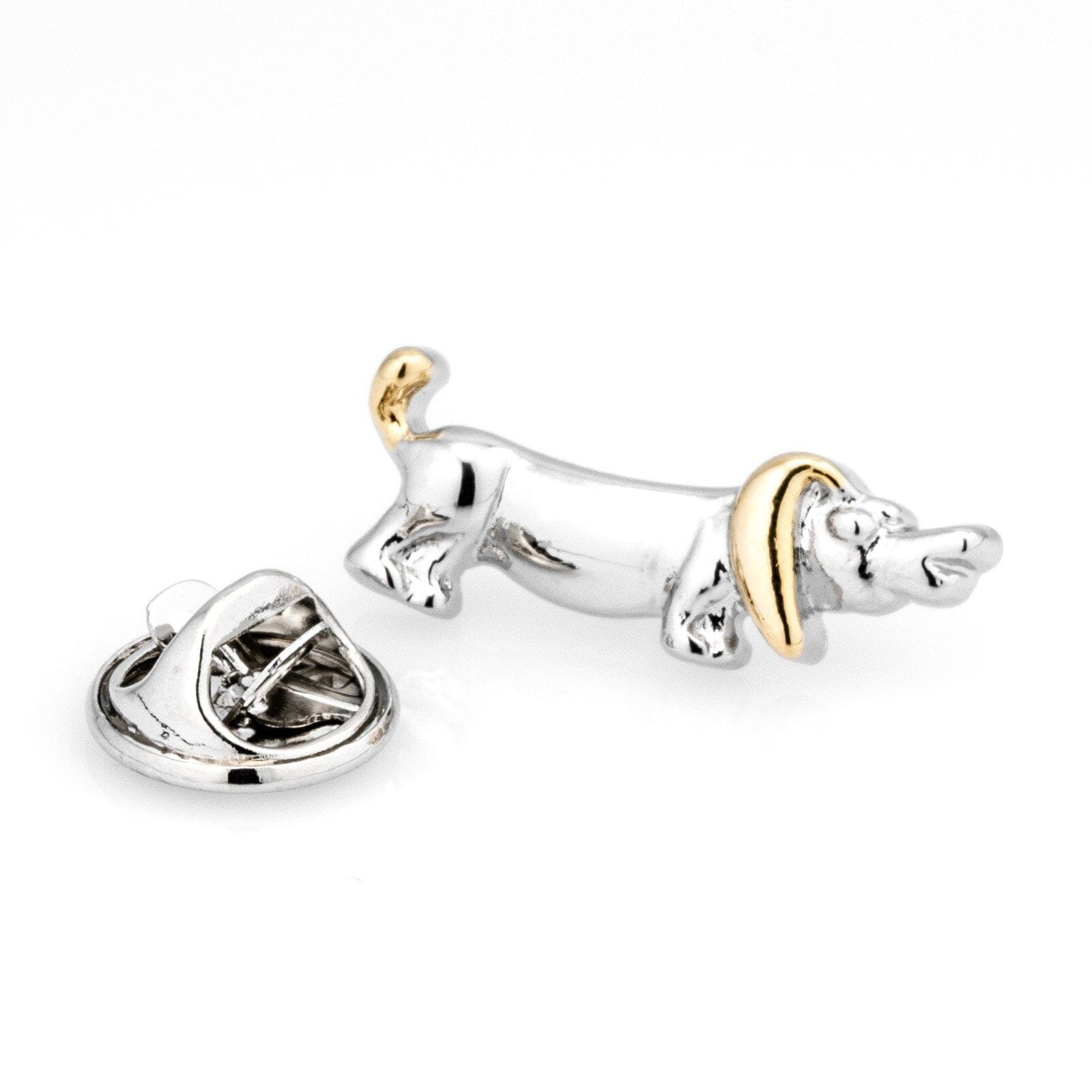 Sausage Dog Lapel Pin in Gold and Silver Lapel Pin Clinks Default 