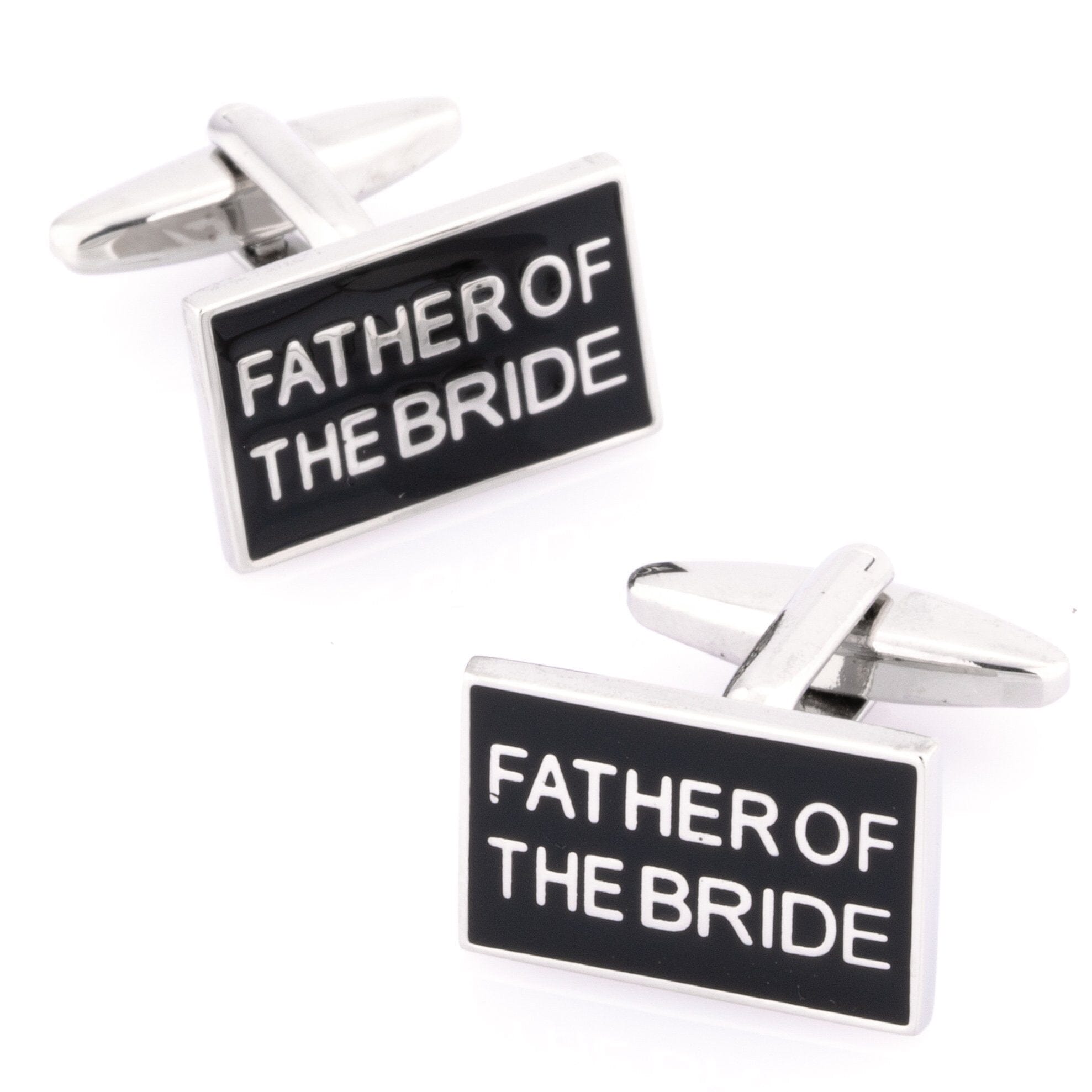 Father of the Bride Black Silver Wedding Cufflinks Wedding Cufflinks Clinks Australia 