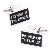 Father of the Bride Black Silver Wedding Cufflinks Wedding Cufflinks Clinks Australia