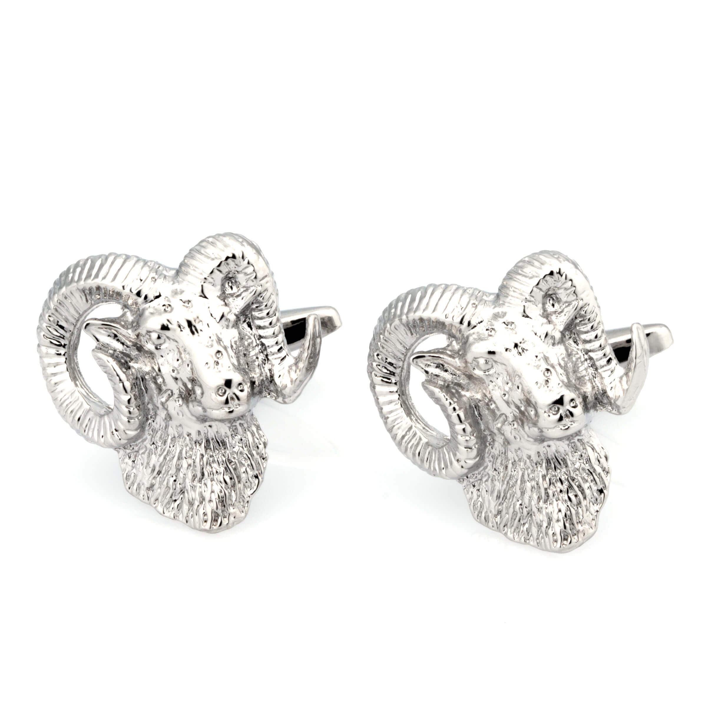 Silver Ram's Head Cufflinks Novelty Cufflinks Clinks Australia 